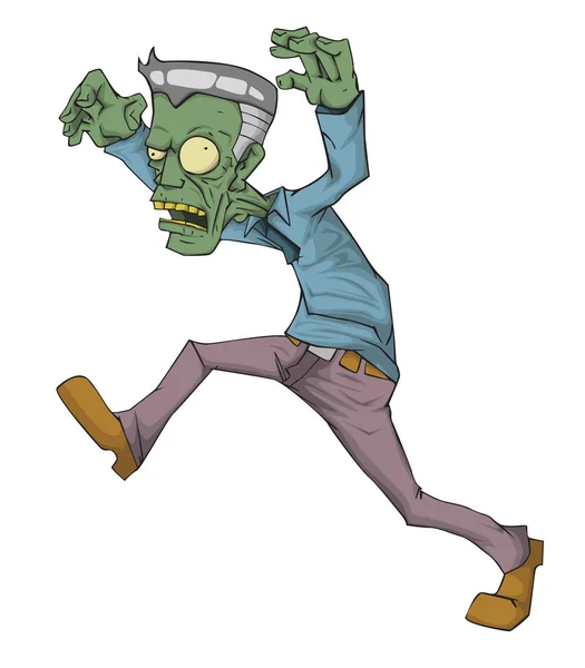 Zombie Vector Caracteres Ilustración Monstruo Noche Halloween — Vector de stock