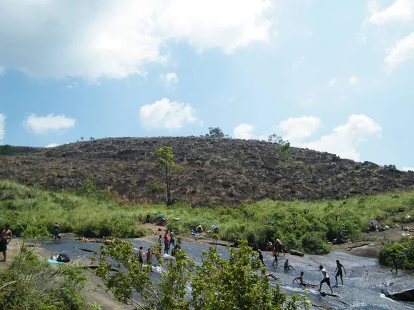 Natural Water Pool Patna Estate Natural Water Slide Sri Lanka — Zdjęcie stockowe