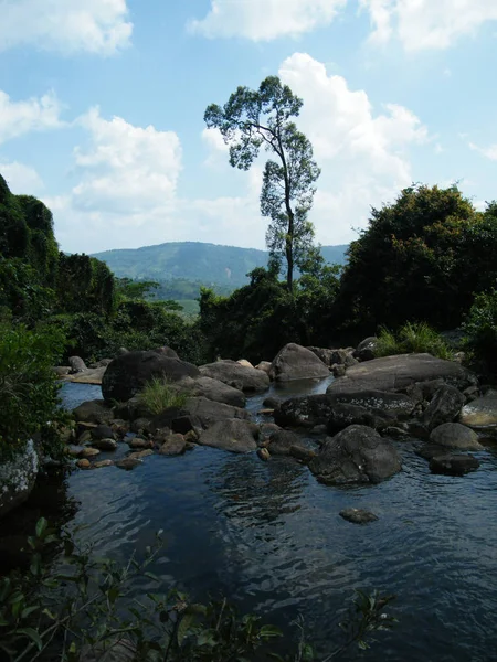 Natural Water Pool Patna Estate Natural Water Slide Sri Lanka — 스톡 사진