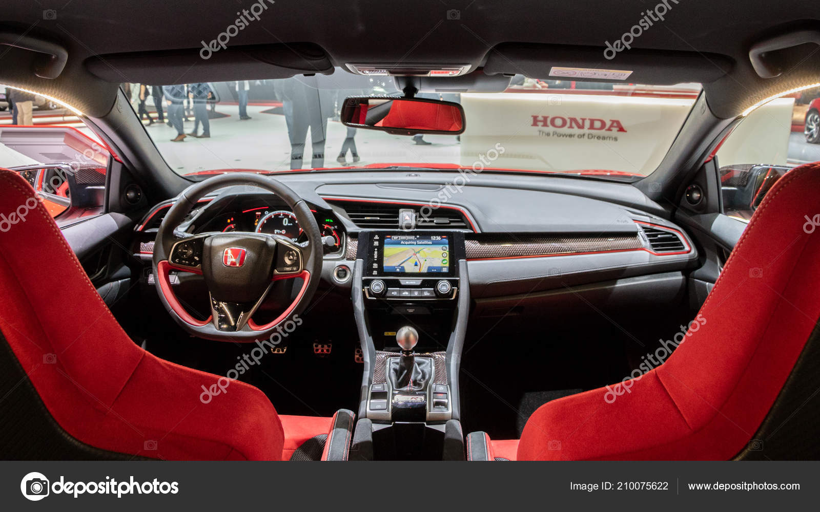 Genf Schweiz Marz 2018 Innenansicht Des Honda Civic Type
