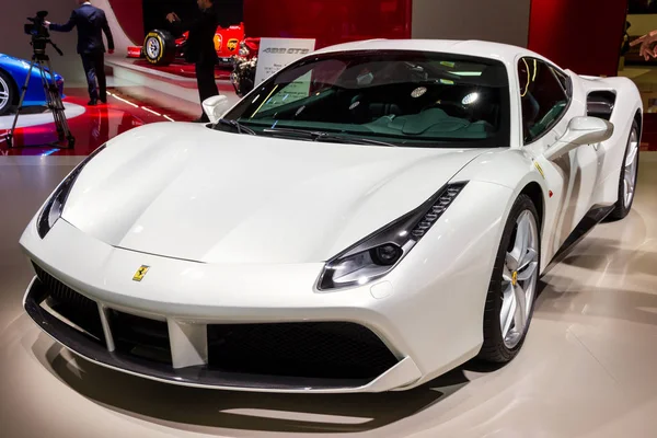 Frankfurt Germany Sep 2015 Ferrari 488 Gtb Sports Car Showcased — Stock Photo, Image