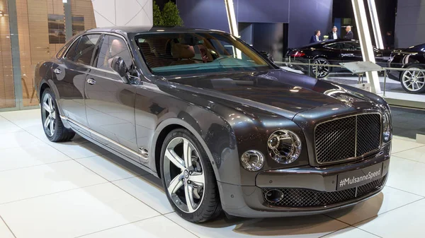 Bruxelles Gennaio 2016 Bentley Mulsanne Speed Auto Lusso Mostra Motor — Foto Stock