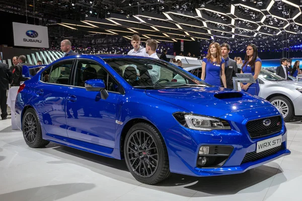 Genf Schweiz März 2016 Subaru Wrx Sti Sportwagen Auf Dem — Stockfoto