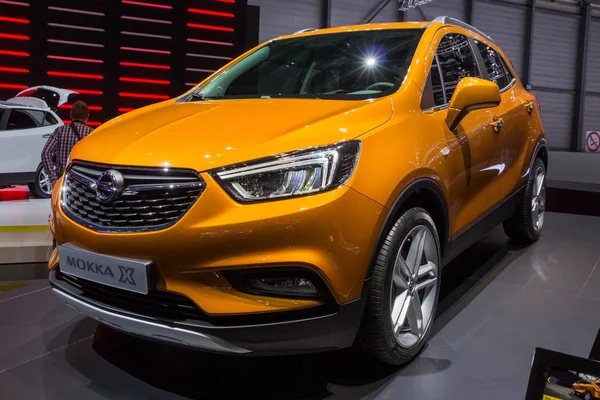 Женева Швейцария Марта 2016 Года Новый Автомобиль Opel Mokka 2016 — стоковое фото