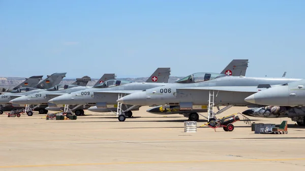 Zaragoza Espanha Maio 2016 Linha Força Aérea Suíça Mcdonnell Douglas — Fotografia de Stock