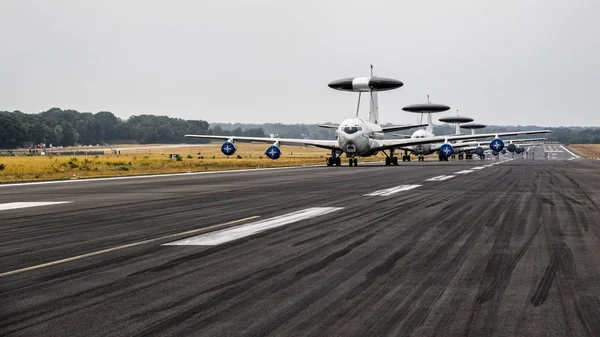 Geilenkirchen Alemanha Jul 2017 Linha Dos Aviões Radar Awacs Sentry — Fotografia de Stock