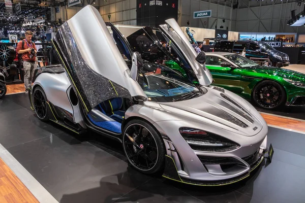 Ginebra Suiza Marzo 2018 Mansory Mclaren 720S Automóvil Deportivo Presentado — Foto de Stock