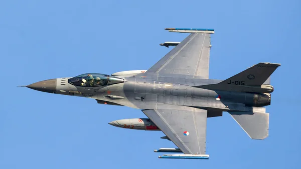 Λεουβάρντεν Ολλανδία Απριλίου 2018 Βασιλική Ολλανδική Πολεμική Αεροπορία Μαχητικό Αεροπλάνο — Φωτογραφία Αρχείου