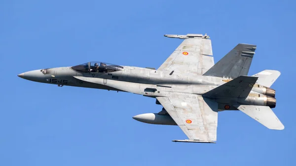 Leeuwarden Nederländerna April 2018 Spanska Flygvapnet Boeing Hornet Jaktplan Jet — Stockfoto