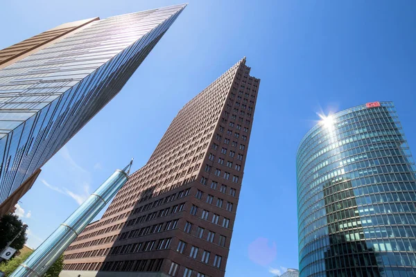 Berlin Tyskland Apr 2018 Moderna Höghus Potsdamer Platz — Stockfoto