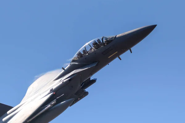 Lakenheath Reino Unido Jul 2018 Avião Bombardeiro 15E Strike Eagle — Fotografia de Stock