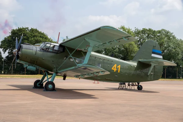 Fairford Jul 2018 Lithuanian Air Force Antonov Cargo Plane Tarmac — Stock Photo, Image