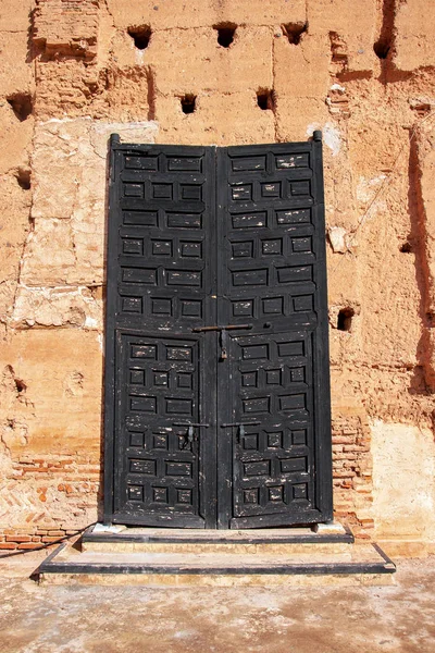 Entrance Door Badi Palace Marrakech Morocco — Stock Photo, Image