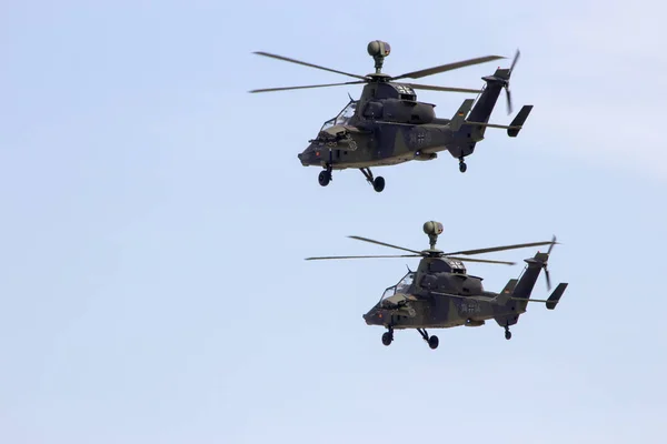 Berlin Duitsland Mei 2014 Ec665 Tiger Aanvalshelikopters Flying Display Internationale — Stockfoto