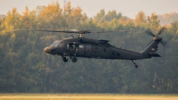 Eindhoven Hollandia Október 2017 Amerikai Hadsereg Sikorsky Blackhawk Szállító Helikopter — Stock Fotó