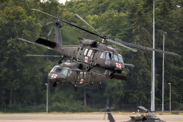 Eindhoven Netherlands Июня 2018 Года Взлет Транспортных Вертолетов Армии Сша — стоковое фото