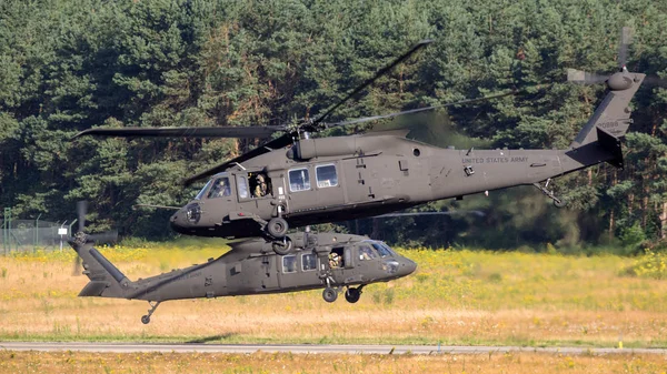 Eindhoven Holandia Czerwca 2018 United States Army Sikorsky Blackhawk Helikoptery — Zdjęcie stockowe