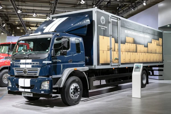 Αννόβερο Γερμανία Σεπ 2018 Mdt Ινδική Bharatbenz 1617R Φορτηγό Εσαία — Φωτογραφία Αρχείου