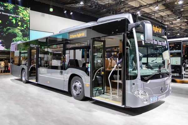 Ганновер Вересня 2018 Новий Mercedes Benz Citaro Гібридні Автобуси Продемонстровані — стокове фото
