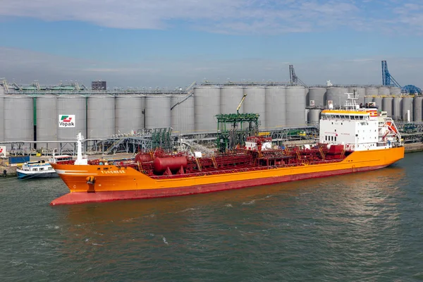 Rotterdam Niederlande September 2018 Öltanker Vopak Tanklager Hafen Von Rotterdam — Stockfoto
