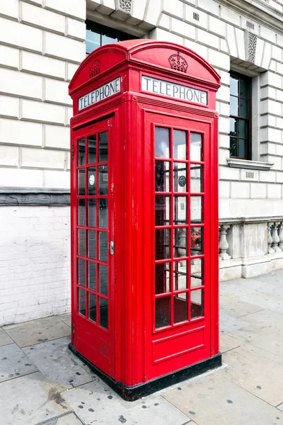 Londra Nın Geleneksel Ngiliz Kırmızı Telefon Kulübesi — Stok fotoğraf