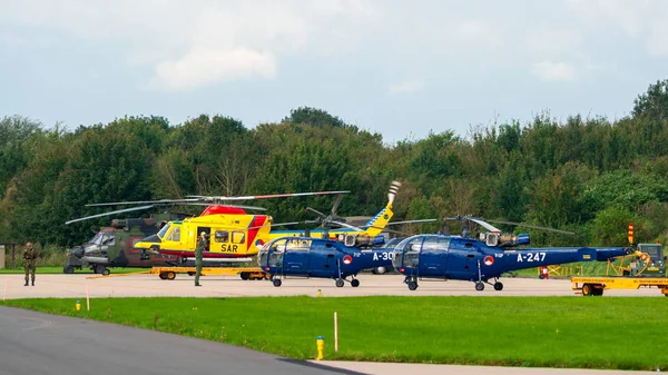 Leeuwarden Países Baixos Setembro 2011 Helicóptero Royal Netherlands Air Force — Fotografia de Stock