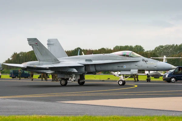 Leeuwarden Países Bajos Sep 2011 Avión Combate Boeing Hornet Fuerza — Foto de Stock