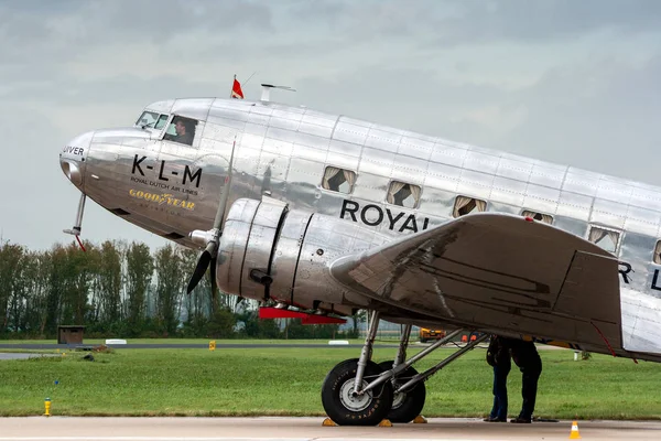Leeuwarden Netherlands Sep 2011 Klm Royal Dutch Airlines Douglas Vintage — Stock Photo, Image