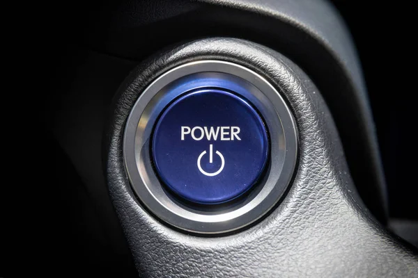 Start engine button in a modern car