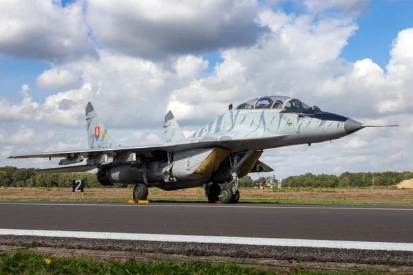 Słowacki Air Force Mig Fulcrum Myśliwca Odrzutowego Samolotu Asfalcie Kleine — Zdjęcie stockowe
