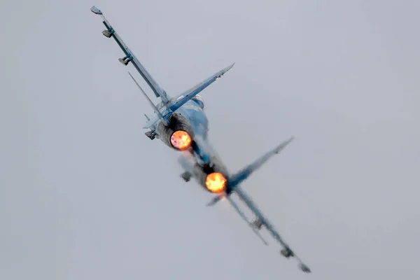 Military Fighter Jet Full Afterburner Take — Stock Photo, Image