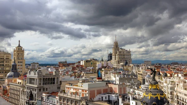 Vista Ciudad Sobre Capital Española Madrid —  Fotos de Stock
