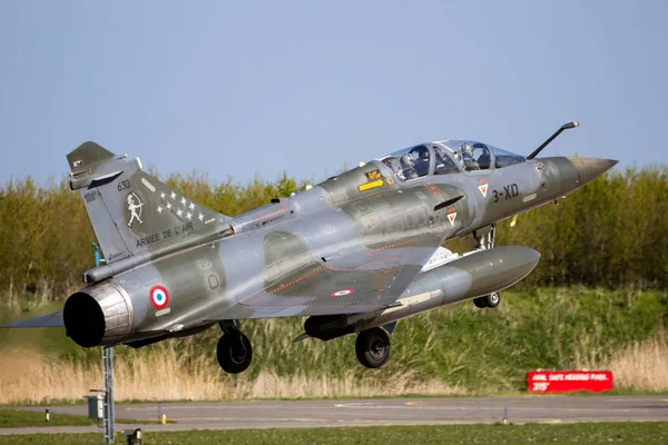 Leeuwarden Países Baixos Apr 2016 Avião Caça Mirage 2000D Força — Fotografia de Stock