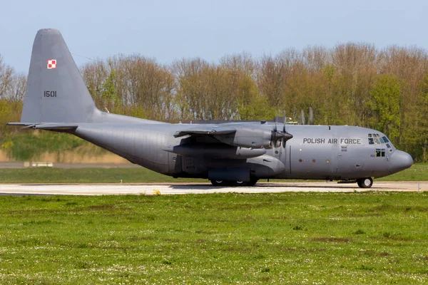 Leeuwarden Hollanda Nisan 2016 Leeuwarden Air Base Üzerinde Taksilemek Polonya — Stok fotoğraf