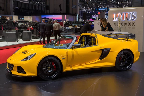 Geneva Switzerland March 2016 Lotus Exige Sport 350 Roadster Sports — Stock Photo, Image