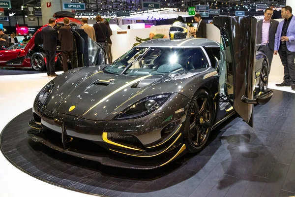 Ginebra Suiza Marzo 2017 Coche Deportivo Koenigsegg Agera Gryphon Presentado — Foto de Stock