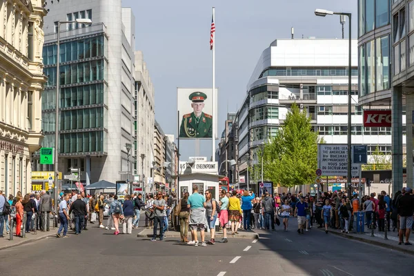 Müttefik kontrol noktası Charlie Berlin — Stok fotoğraf