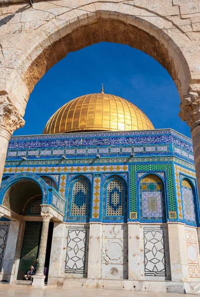 Kopuła na skale na Świątynnym w Jerozolimie, Izrael — Zdjęcie stockowe