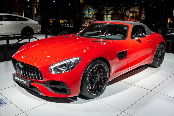 Brussels Jan 2019 Mercedes Amg Roadster Sports Car Showcased Brussels — 스톡 사진