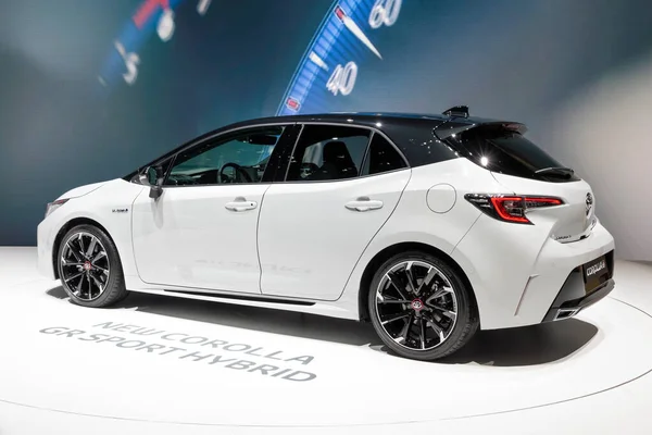 Новый Автомобиль Toyota Corolla Sport Hybrid Представлен Женевском Международном Автосалоне — стоковое фото