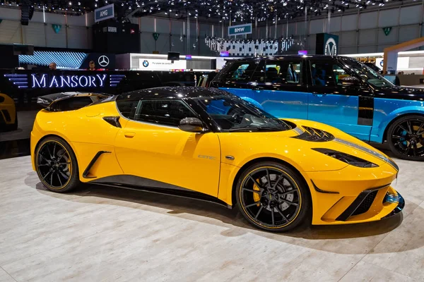 Спортивный Автомобиль Mansory Lotus Evora Gte Final Edition Представлен Женевском — стоковое фото