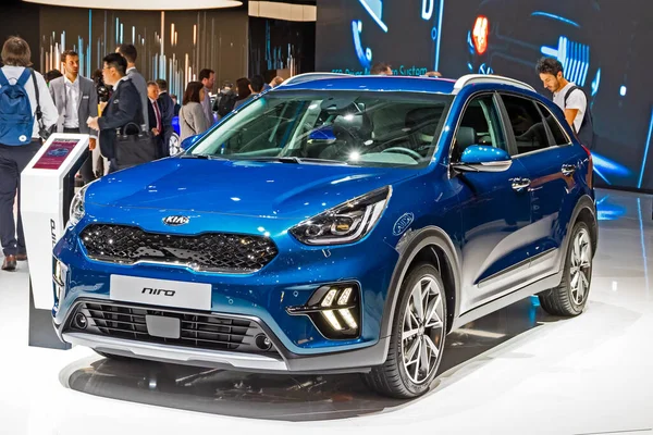 Гибридный Автомобиль Kia Niro Женевском Международном Автосалоне Женева Швейцария Марта — стоковое фото