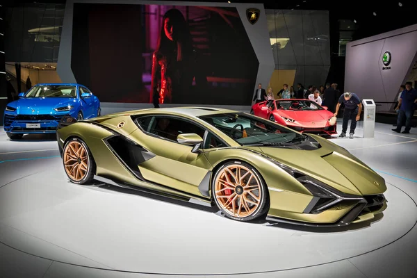 Frankfurt Alemanha Sep 2019 Lamborghini Sian Fkp Carro Esporte Revelado — Fotografia de Stock