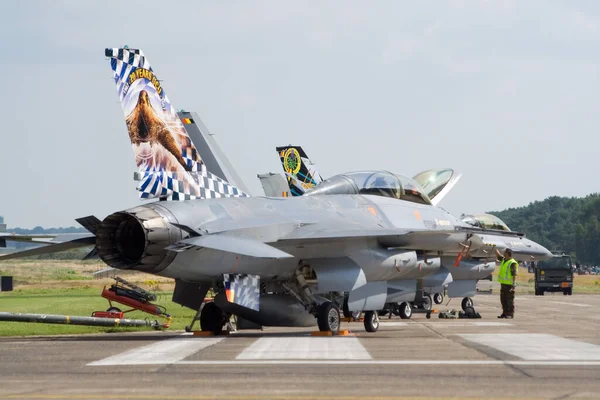 Kleine Brogel Bélgica Julho Força Aérea Bélgica Alinha Depois Pilotar — Fotografia de Stock