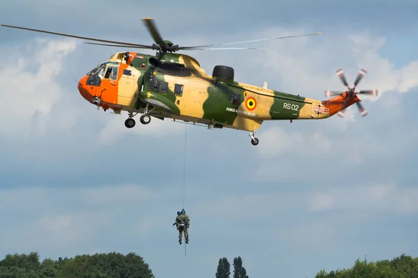 Kleine Brogel Belgien Juli Demonstration Des Rettungshubschraubers Sea King Der — Stockfoto