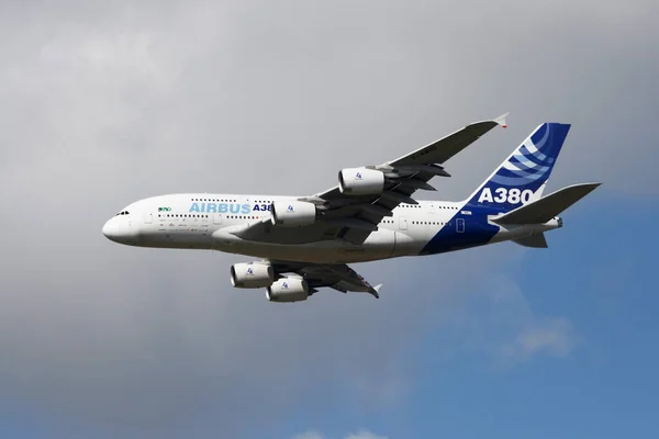 Hyeres France June Airbus 380 Flyby Celibration 100 Years French — Stock Photo, Image