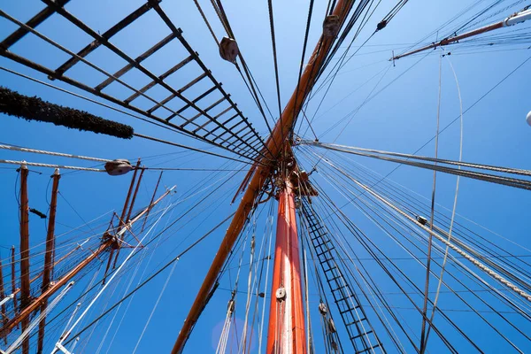 Sail Ship Mast View — Stock Photo, Image