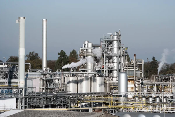 Chemical Plant Metal Tubes — Stock Photo, Image