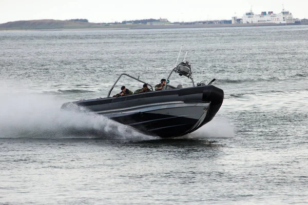 Den Helder Netherlands July Dutch Marines Speedboat Assault Demo Dutch — Stock Photo, Image