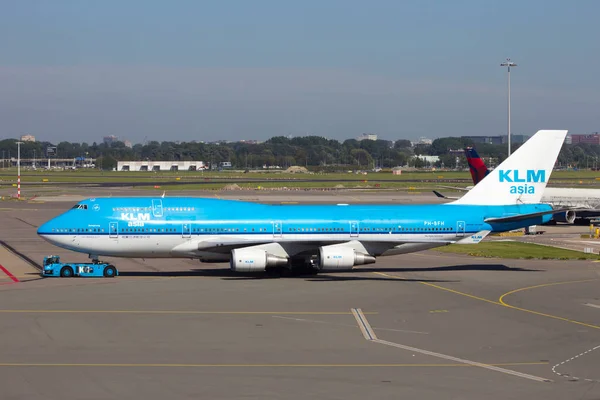 Amsterdam Sep Klm Royal Dutch Airlines Boeing 747 400 Schiphol — Stock Photo, Image